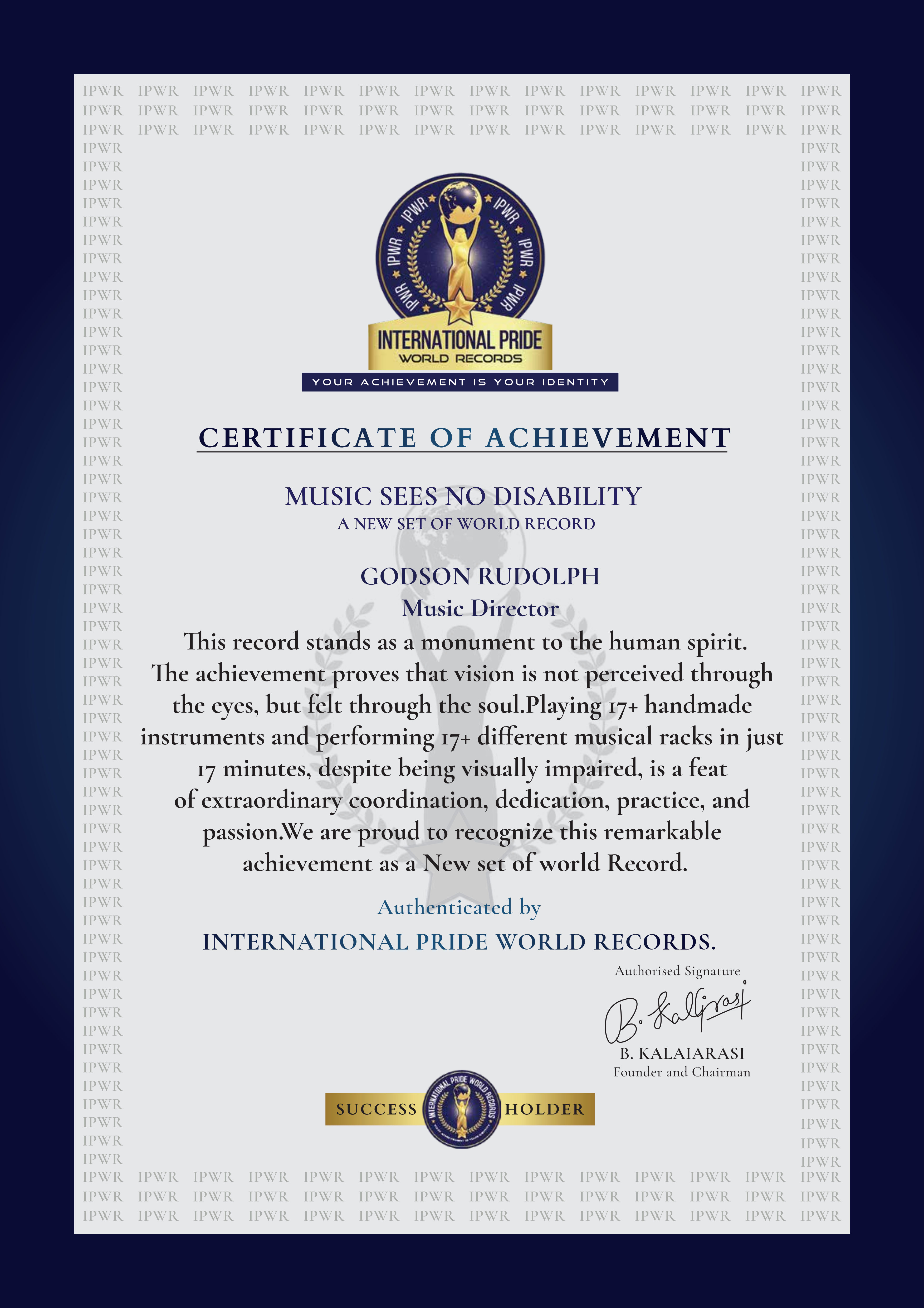 Natya Sootram Bharatanatyam Festival certificate