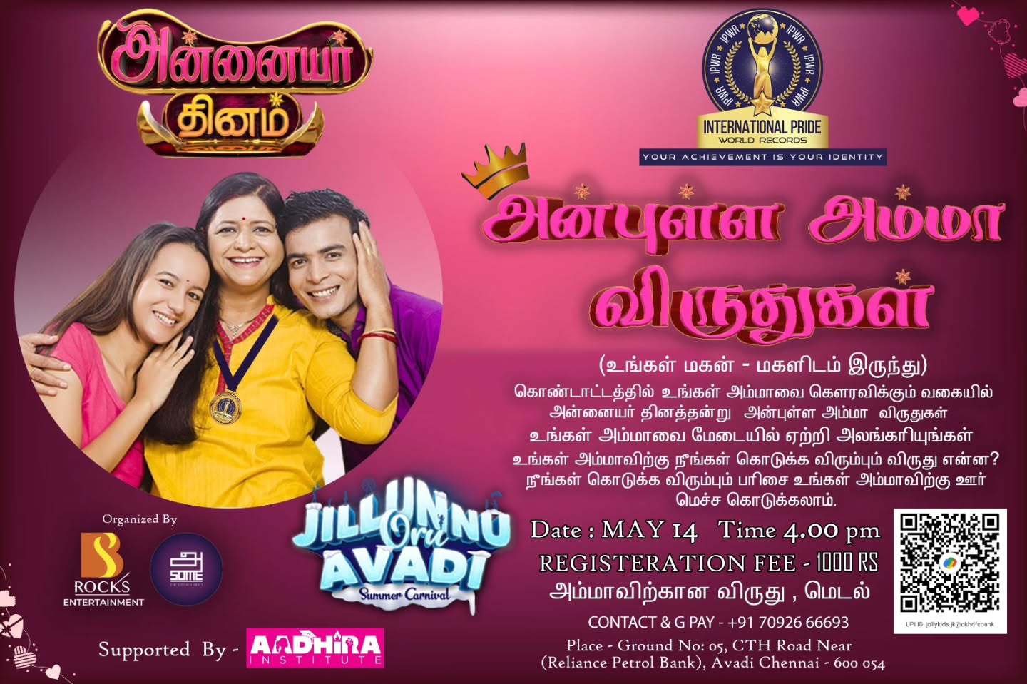 அன்புள்ள அம்மா விருது Record